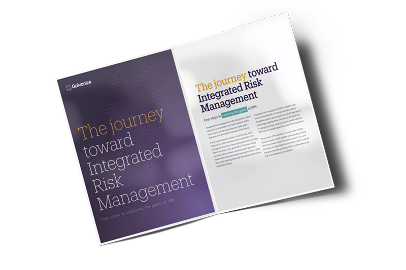 Open copy of e-book The journey toward integrated risk management