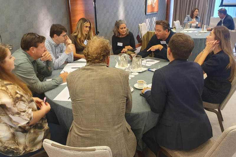 Attendees networking at ICA and LRN Masterclass
